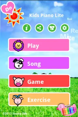 Kids Piano Lite android App screenshot 1